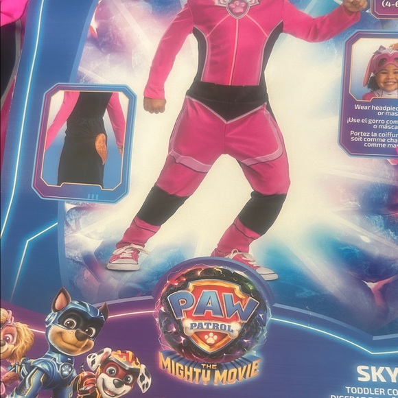 Nickelodeon paw patrol Skype  Pink and Black Superhero Costume for Kids - Picture 4 of 4